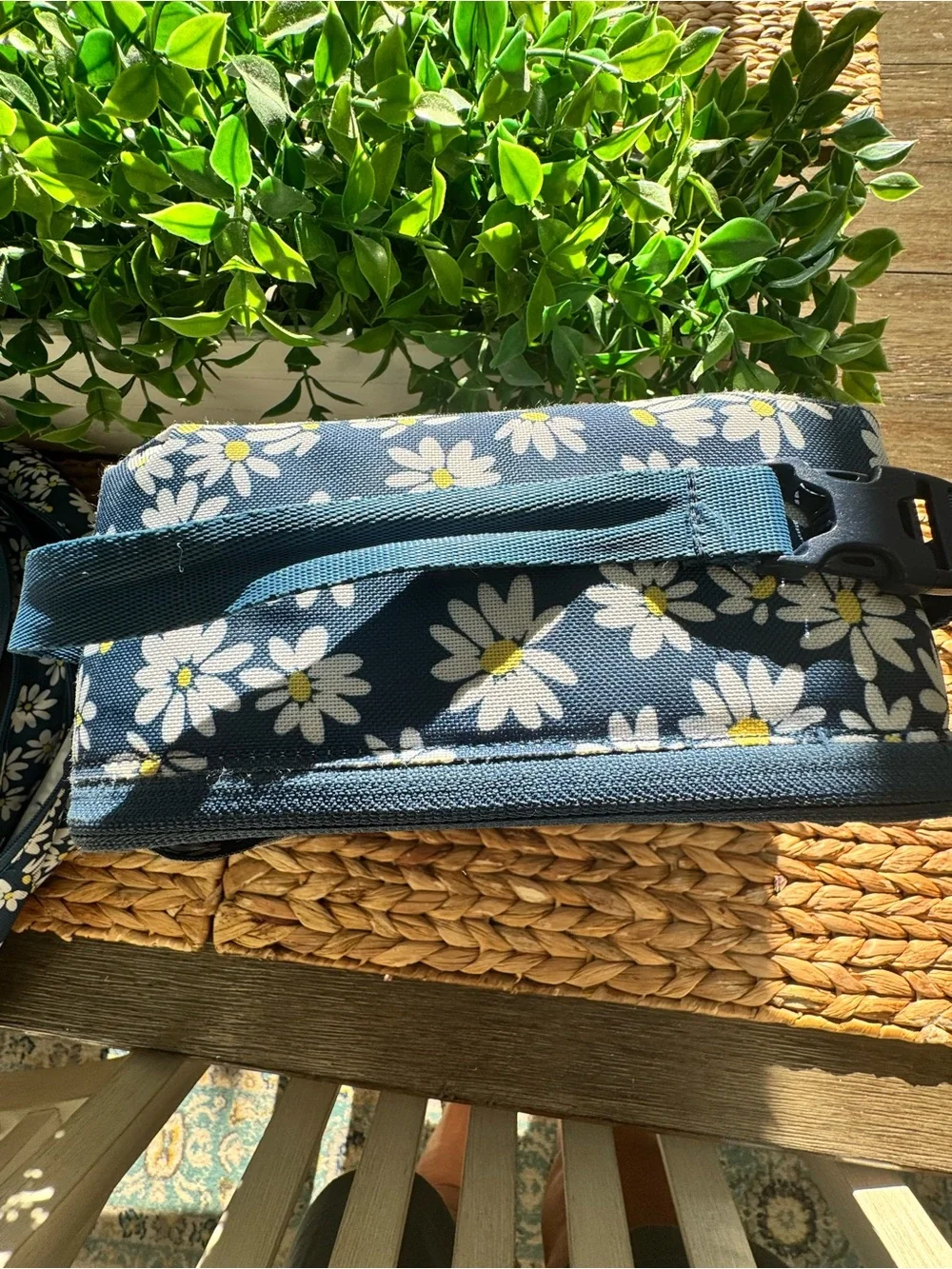 Lands' End Navy Daisy Backpack Set -Backpack, lunch box, pencil case